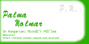 palma molnar business card